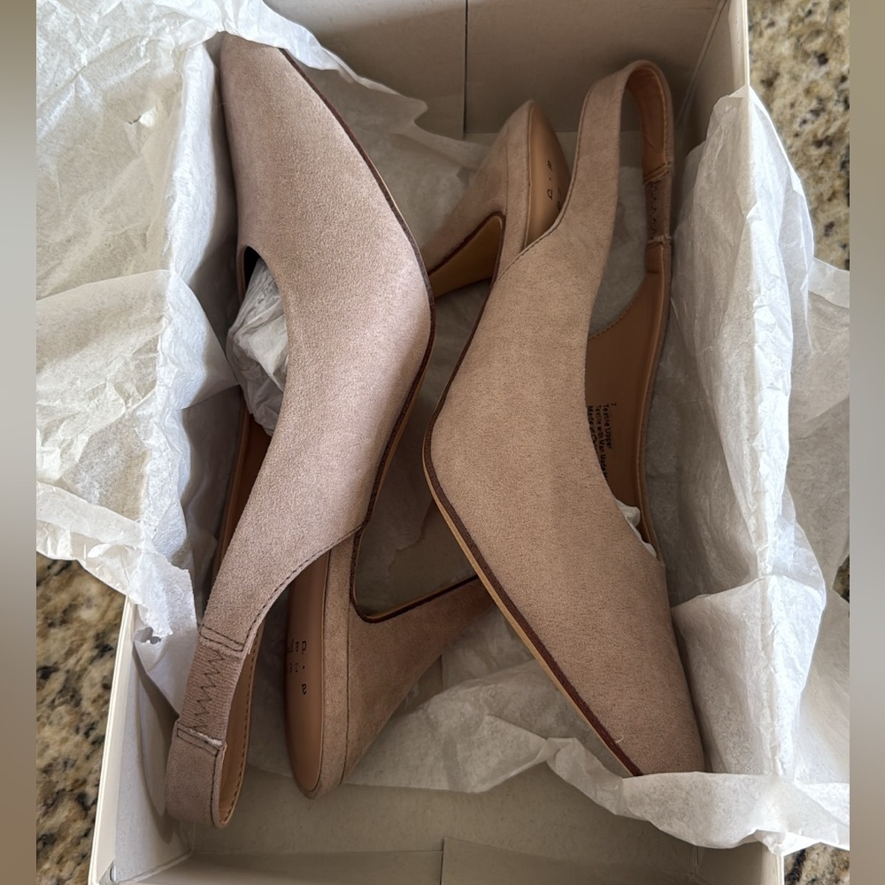 Elegant Beige Slingback Heels